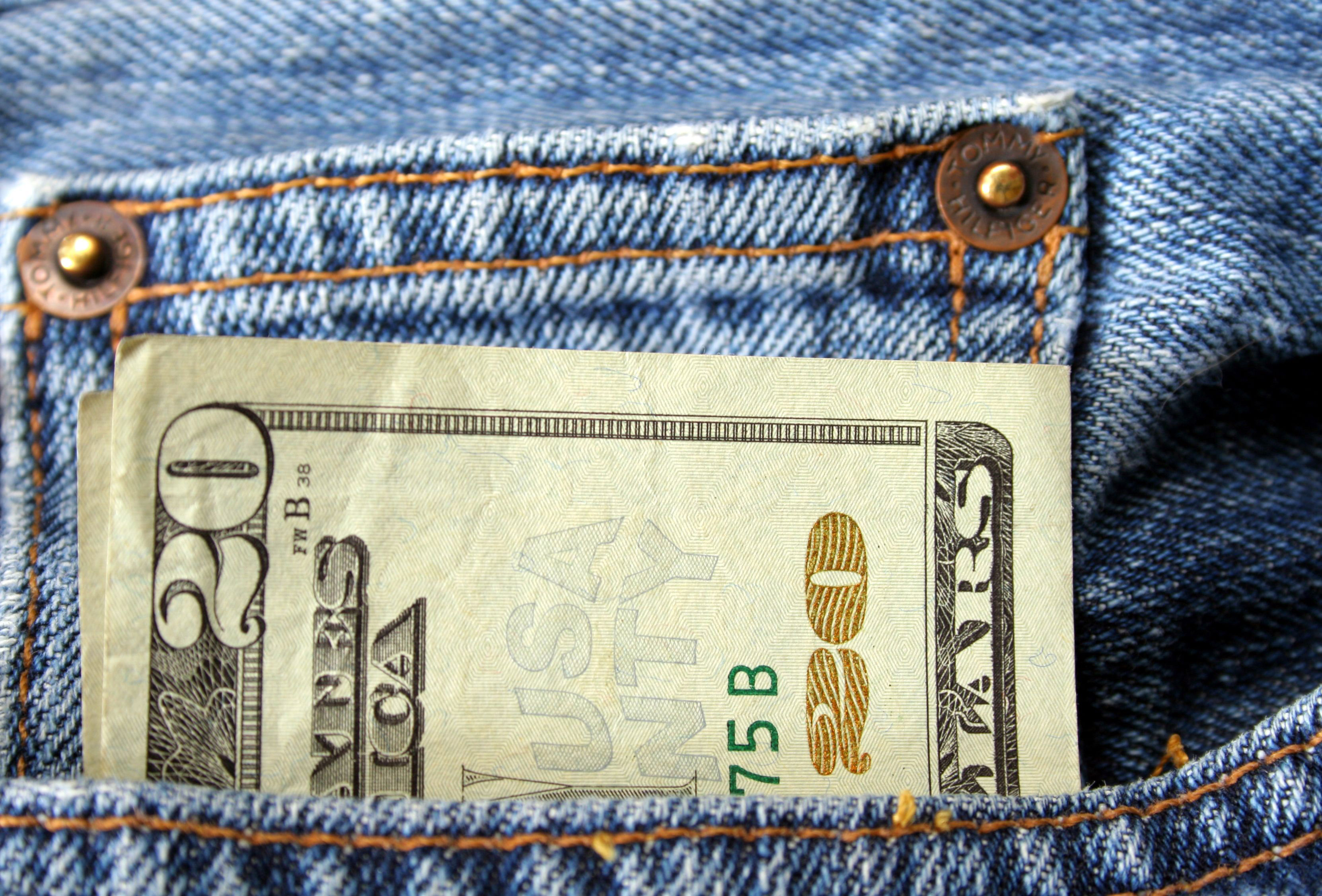 money in pocket